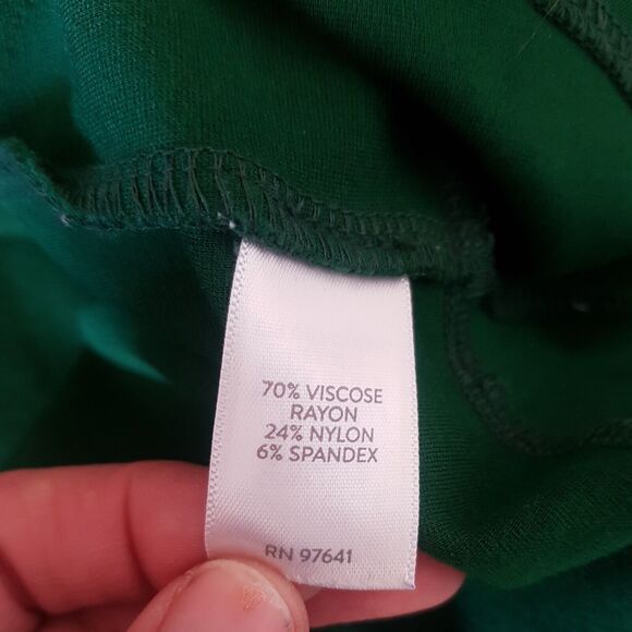 J. Jill Ponte Womens Dress Size Small Green Knit Ruffle Office Work Wear Career - Picture 8 of 12